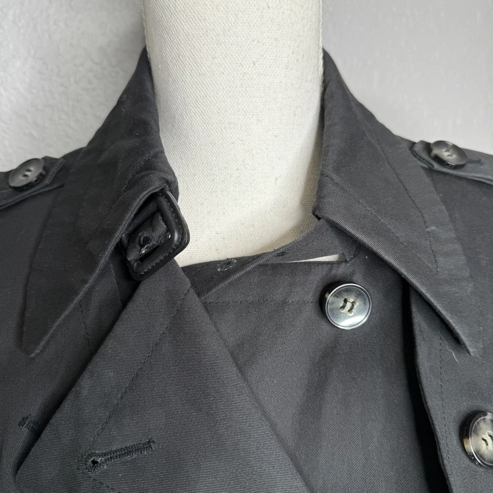 All Saints Black short  trench style short coat Jacket -cp - Picture 9 of 16